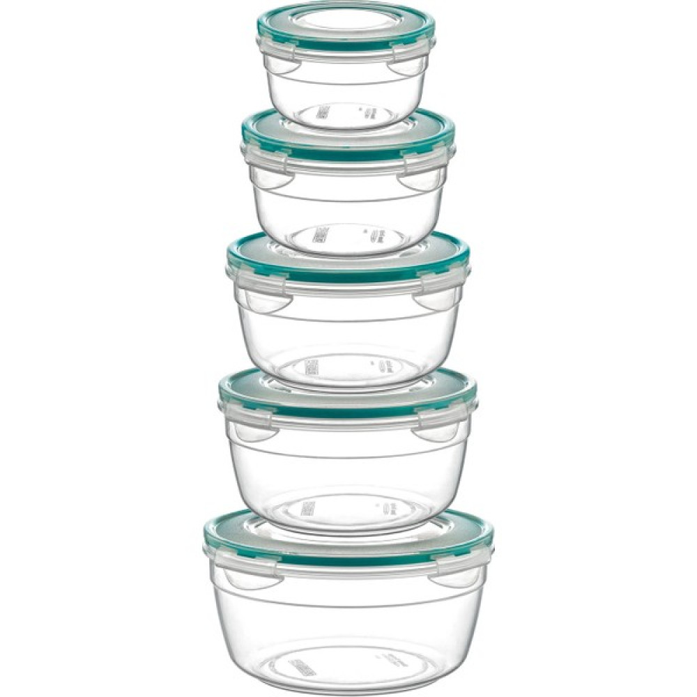 Emofom 5'li Set Fresh Box (200 - 500 - 800 - 1500 - 2300 ml) Hava Geçirmez & Sıvı Sızdırmaz Saklama Kabı - Şeffaf Saklama Kapları Fiyatı