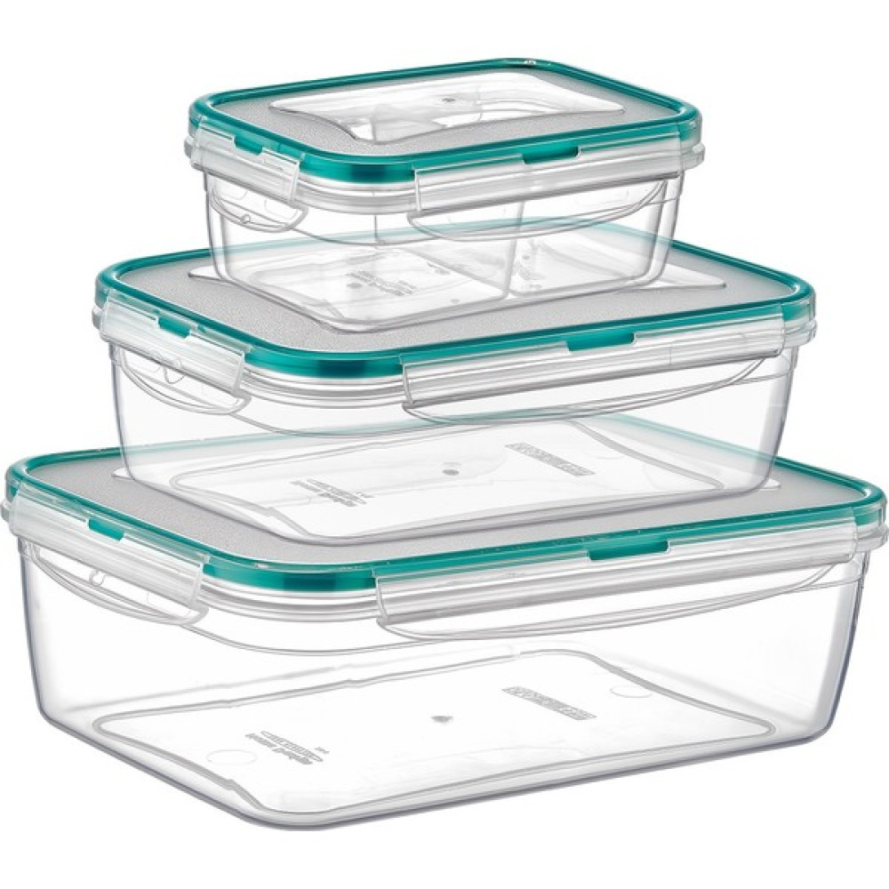 Emofom Fresh Box 3'lü Set (400 - 800 - 1400 ml) Hava Geçirmez & Sıvı Sızdırmaz Saklama Kabı Lunch Box - Şeffaf Saklama Kapları Fiyatı