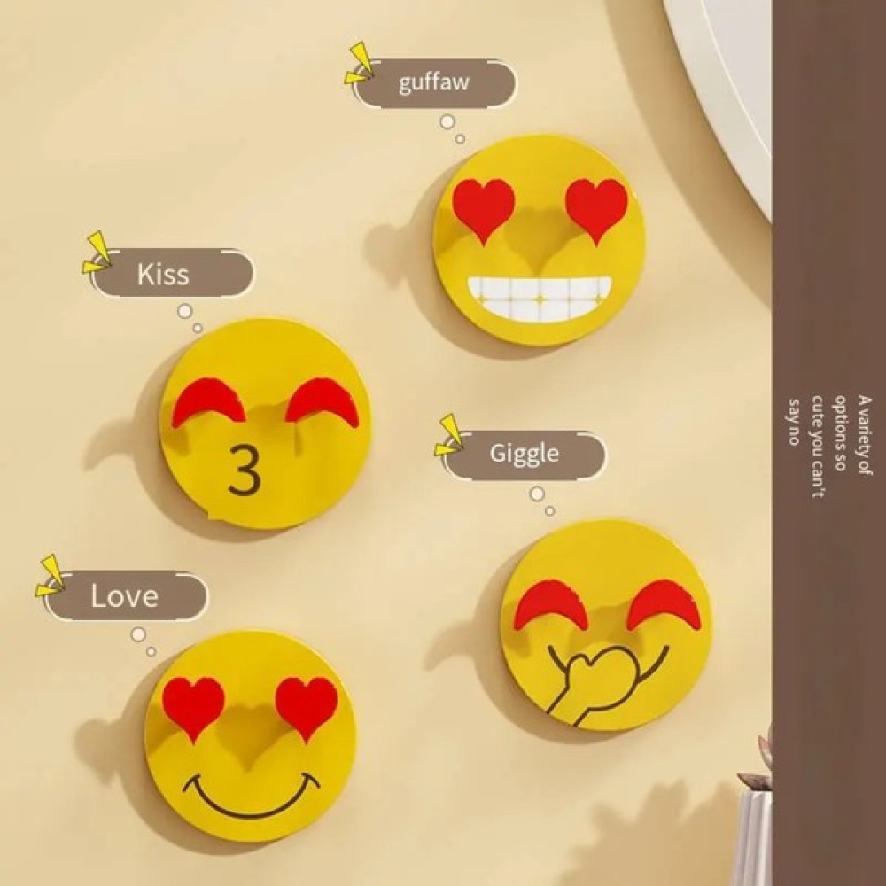 Emoji Askı Yeni Stil Mutfak Banyo Havlu Bez Askısı Kendinden Yapışkanlı Gülen Surat Askı 2 Adet Bebek Odası Tekstili Fiyatı