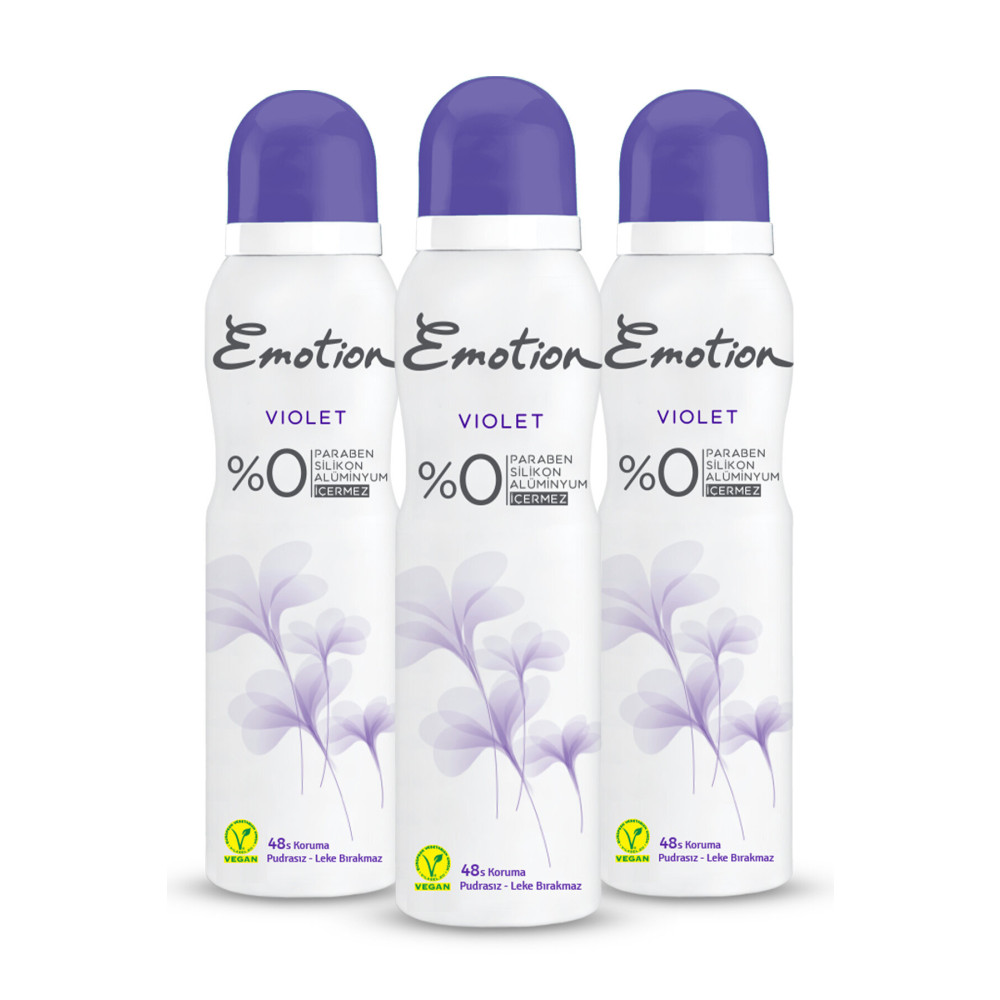 Emotion Violet Kadın Deodorant 3x150ml Deodorantlar Fiyatı