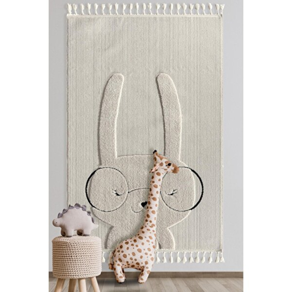 Empera Kids Bunny Tavşan Figürlü Krem Çocuk Odası Halısı - 133 x 190 cm Bebek Odası Halı Fiyatı