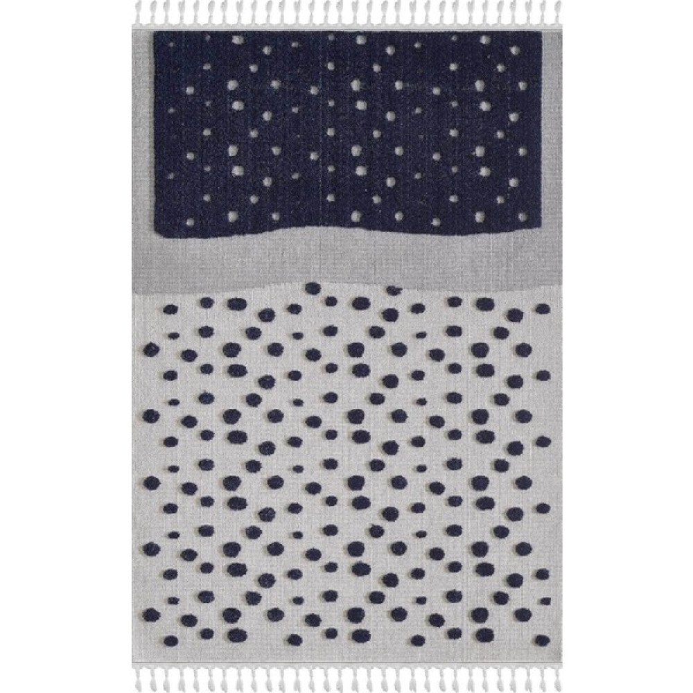 Empera Kids - Moon Figürlü Takma Saçaklı Antialerjik Dikdörtgen Halı - 160 x 230 cm - Krem Bebek Odası Halı Fiyatı