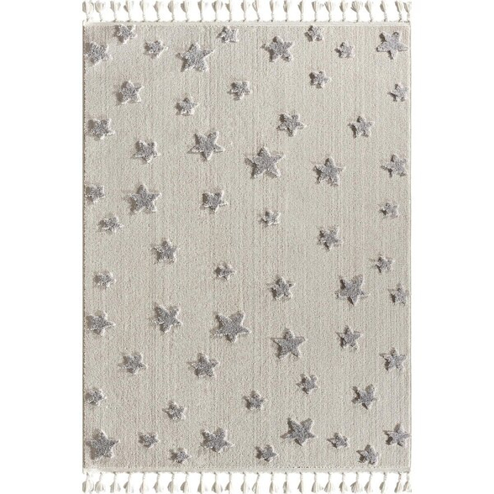 Empera Kids Starry Antialerjik Yıldız Figürlü Çocuk Odası Halısı - 160 x 230 cm - Krem Bebek Odası Halı Fiyatı