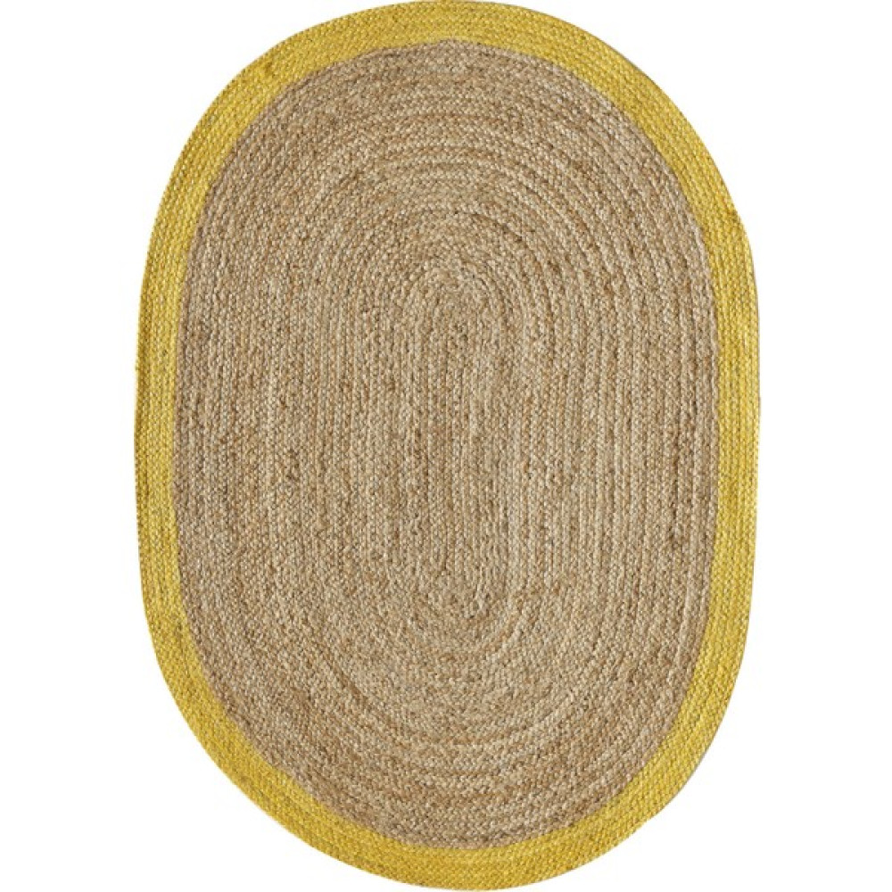 Empera Misha - Yellow Jut Sarı Hasır Halı - Renkli - 120 x 120 cm Ev Tekstili Fiyatı
