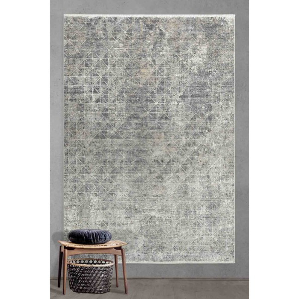 Empera Soho Grain Geometrik Desenli Klasik Salon Halısı - 100 x 300 cm - Antrasit Salon Halısı Fiyatı