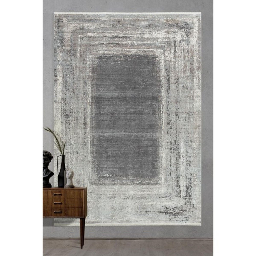 Empera Soho Papyrus Klasik Eskitme Salon ve Oturma Odası Halısı - 120 x 170 cm - Antrasit Salon Halısı Fiyatı