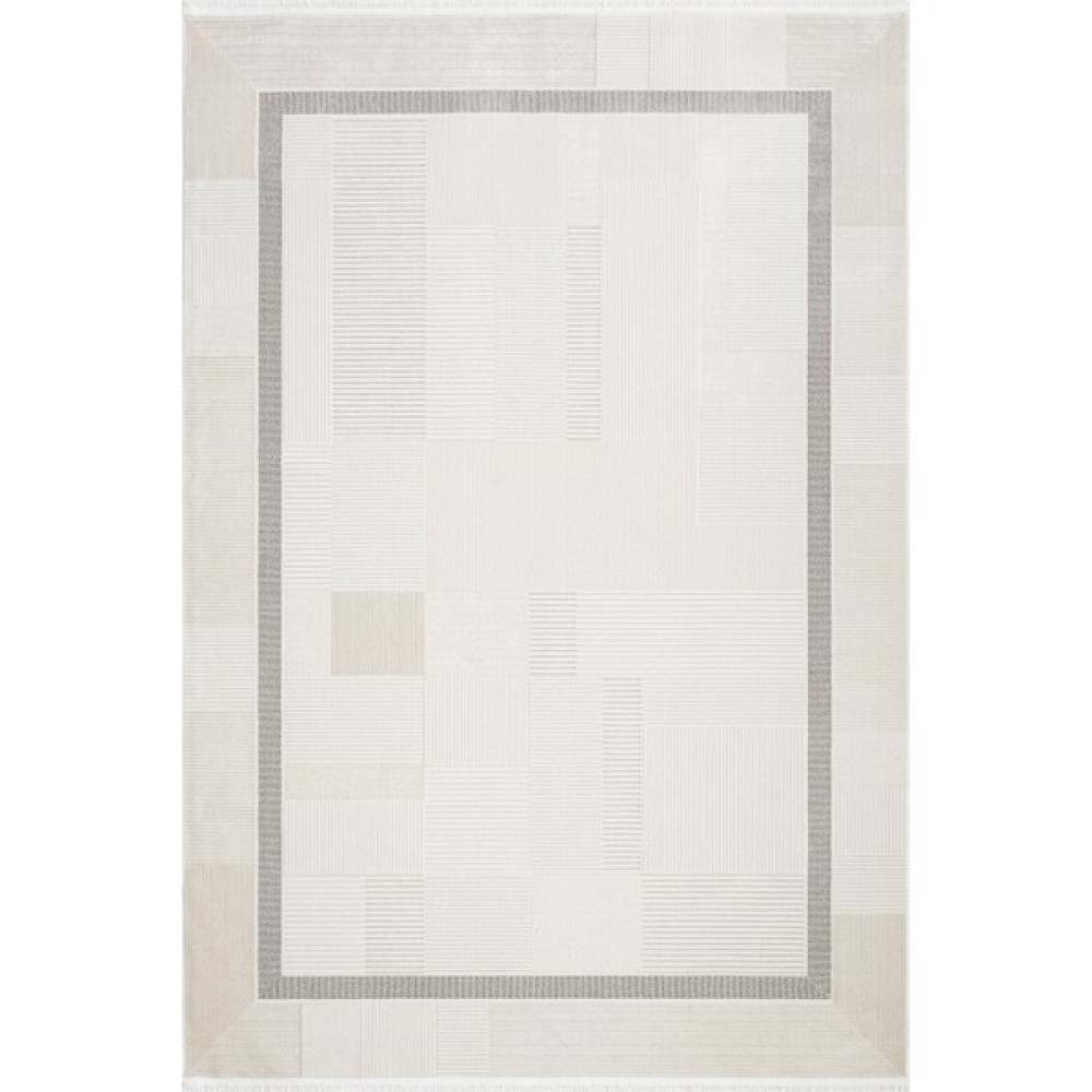 Empera Tokyo - Frame Salon ve Oturma Odası Halısı - Krem - Kahverengi - 80 x 150 cm Salon Halısı Fiyatı