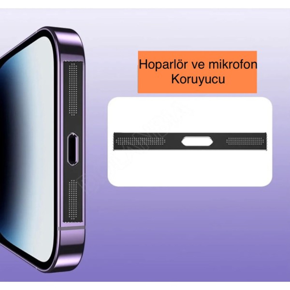 Empo Cases iPhone 12,13,14,15 Pro ve Pro Max Tüm Modellerine Uyumlu Metal Hoparlör Toz ve Kir Önleyici Sticker - Standart Cep Telefonu Aksesuarı Fiyatı