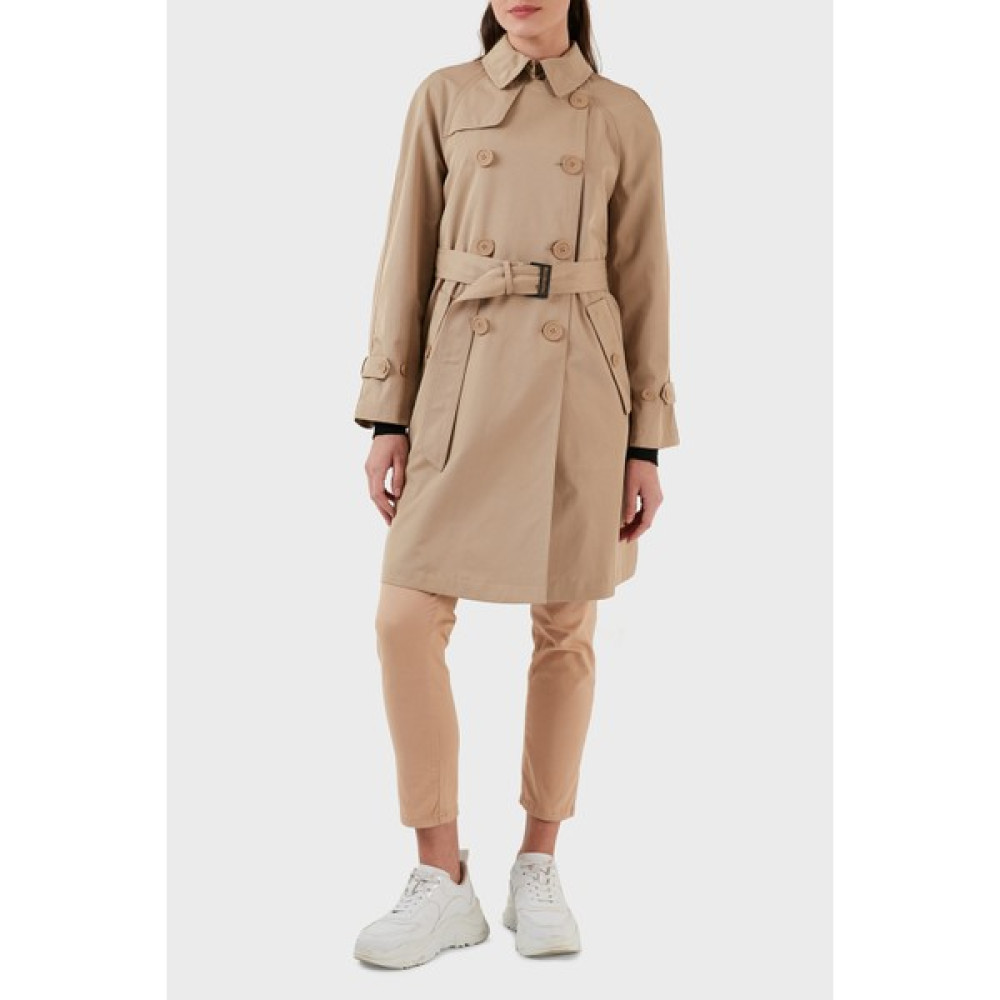 Emporio Armani Relaxed Fit Su İtici Nefes Alabilir Kemerli Yırtmaçlı Kadın Trençkot 3R2L72 2nhyz 0132 Kadın Trençkot Fiyatı
