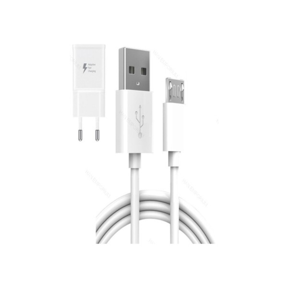 Emporıumood Huawei Y9 2019 Hızlı Şarj Aleti 18W 3 A Micro USB Set - Beyaz - Huawei Y9 2019 Cep Telefonu Şarj Cihazı Fiyatı