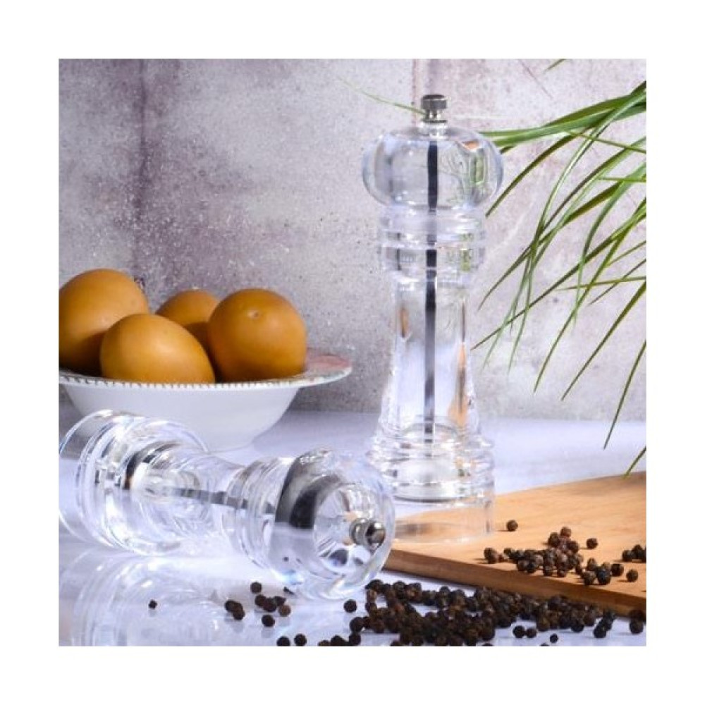 Emr Şeffaf Akrilik Öğütücü - Tuz Karabiber Öğütücüsü Büyük 18,5 Cm(Tekli) Baharat Setleri & Baharatlıklar Fiyatı