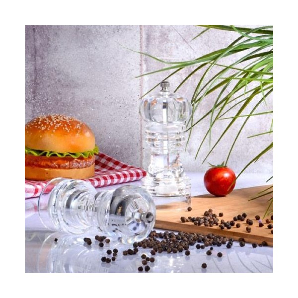 Emr Şeffaf Akrilik Öğütücü - Tuz Karabiber Öğütücüsü Küçük 14,5 Cm.(Tekli) Baharat Setleri & Baharatlıklar Fiyatı