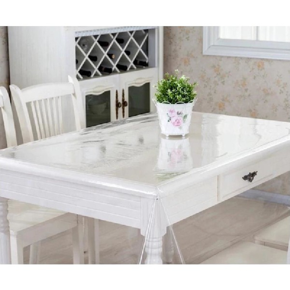 Emr Şeffaf Pvc Ince Masa Örtüsü 0.4mm Şeffaf Masa Örtüsü 140x140 cm - 140 x 140 cm Masa Örtüsü Fiyatı