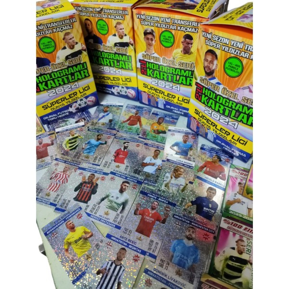 Emrah Gültekin 2'li Hologramlı Premium Futbolcu Kartları 50 PK:100 Adet Dünya Yıldızları Oyun Kartı Süper Özel Seri Oyun Takımları Fiyatı