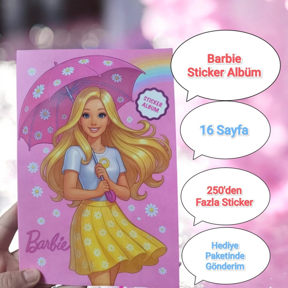 Emrah Gültekin Barbie’nin Gizli Dünyası Sticker Albümü 16 Sayfa 250+ Sticker Hediye Paketli Set - 001-Taş - 1 adet Okul Etiketi Fiyatı