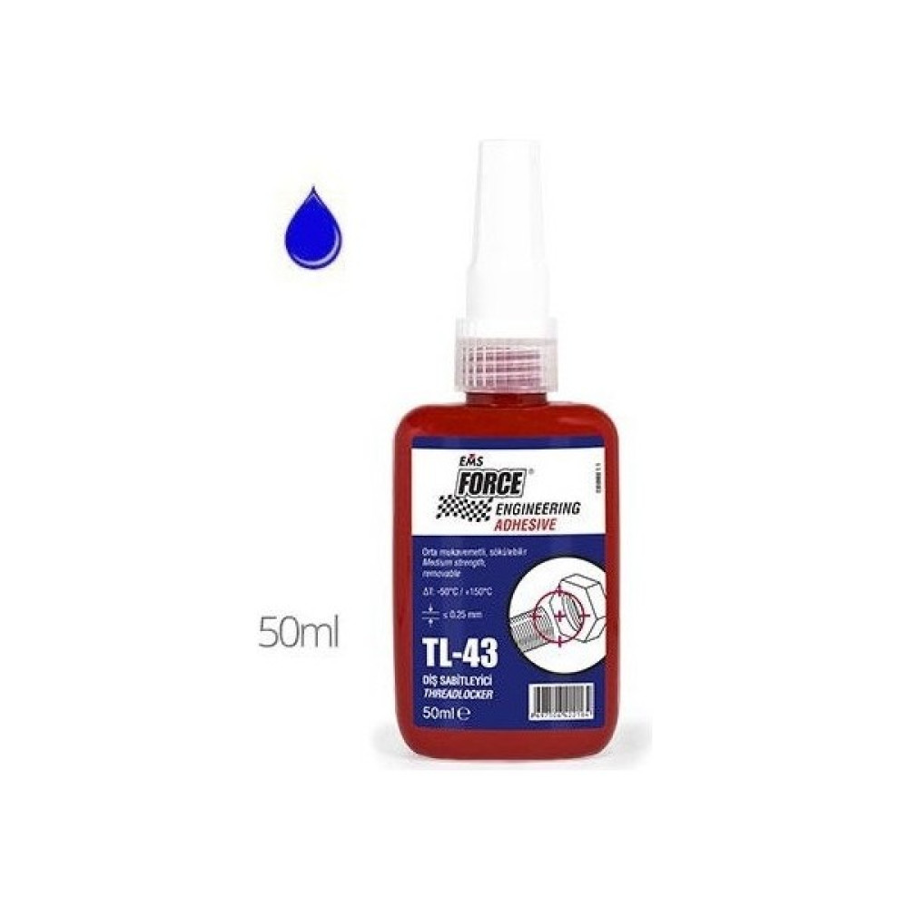 Ems Force Tl-43 Sıvı Orta Kuvvet Vida Civata Somun Sabitleyici 50 ml Nalburiye & Hırdavat Fiyatı