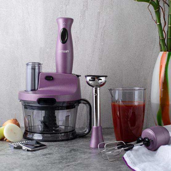 Emsan 701 Violet Glossy 700 W 1.5 lt Hazneli Mutfak Robotu Mutfak Robotları Fiyatı