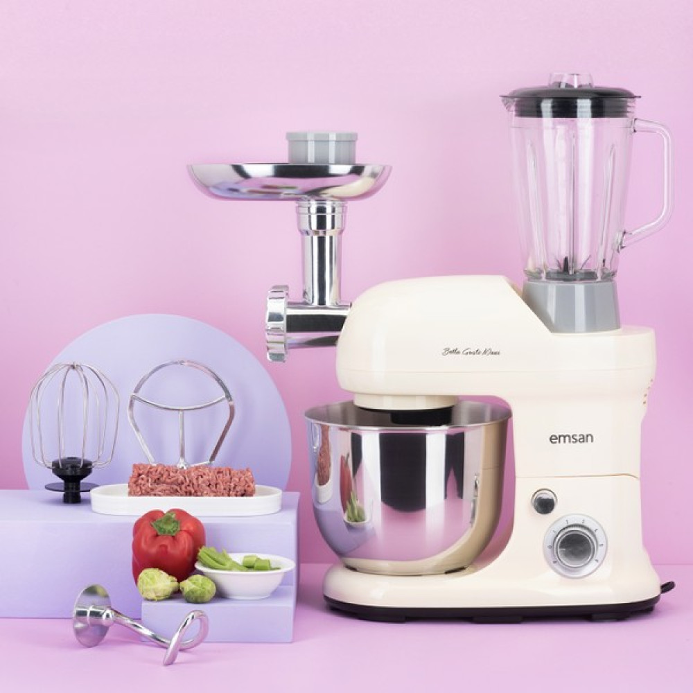 Emsan Bella Gusto Maxi Krem Stand Mikser Mutfak Şefi 1300W 5 Lt Mikserler Fiyatı