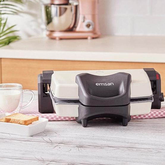 Emsan Power Master Granit 1800 w Tost Makinesi Krem