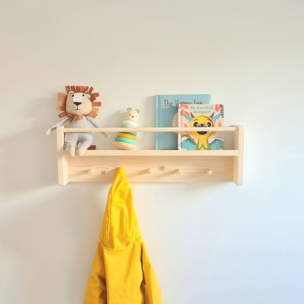 Emta 50 cm Naturel Askılık Raf Montessori Çocuk Odası Aksesuar Vestiyer Fiyatı