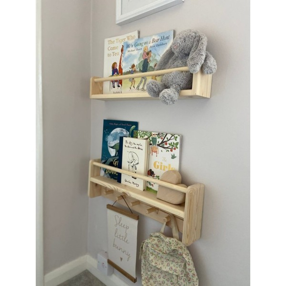 Emta 50CM Raf Askılık 2li Set Ahşap Montessori Duvar Rafı Fiyatı