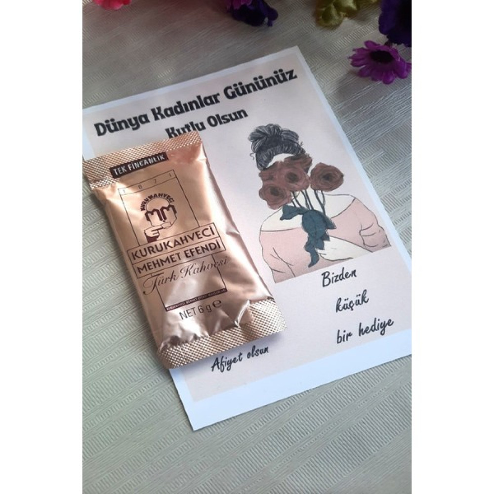 Emtory Home 25 Adet Türk Kahvesi - 8 Mart Kadınlar Günü Hediye - Kadınlar Günü Özel Kartlı - Women's Day Hediyelik Eşya Fiyatı