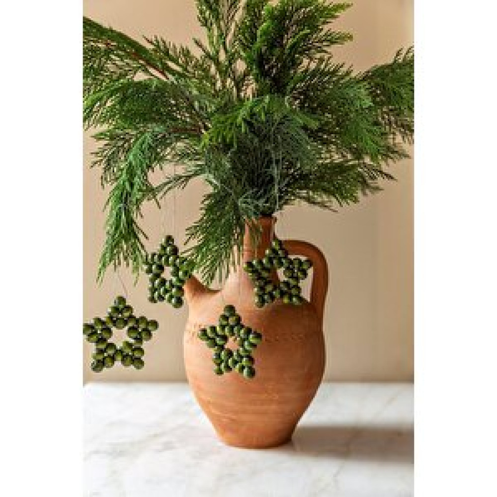 Emtory Home 5 Adet Dekoratif Yeşil Ahşap Boncuklu Yıldız 7cm Yaş Günü & Parti Fiyatı