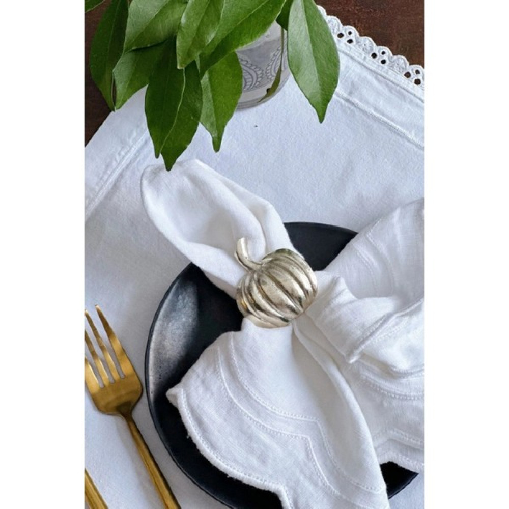 Emtory Home 6 Adet Gümüş Bal Kabağı Metal Peçete Halkası - Halloween Peçete Yüzüğü - 10 x 10 cm Masa Örtüsü Fiyatı
