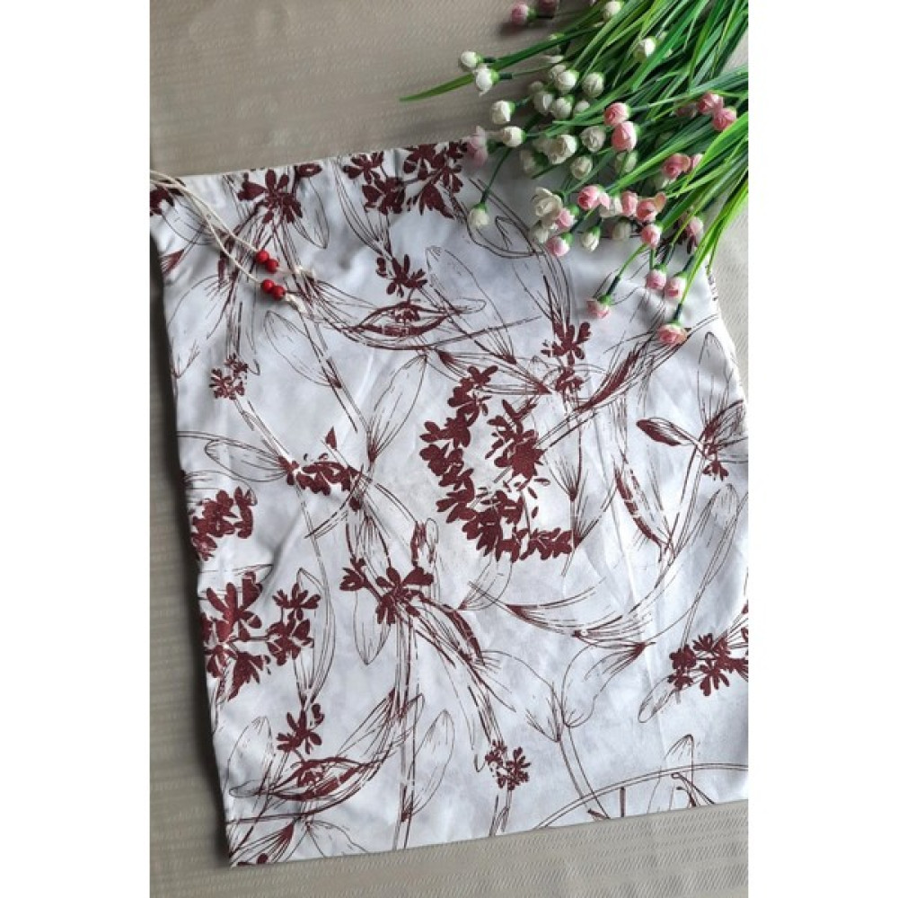 Emtory Home Bordo Çiçekli Ekmeklik - Askılı Büzgülü Keten Ekmek Torbası 50X40CM Saklama Kapları Fiyatı
