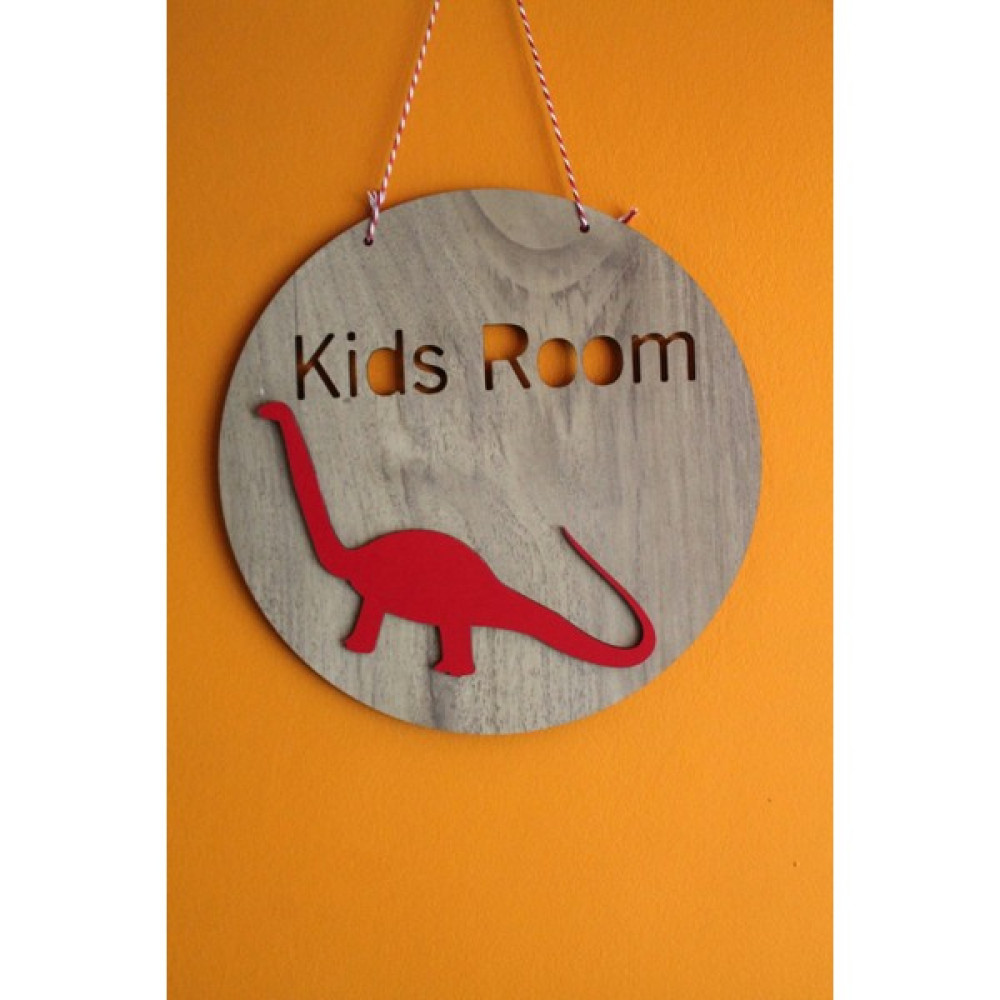 Emtory Home Dekoratif Kids Room Kırmızı Dinozorlu Lake Çocuk Odası Kapı & Duvar Süsü - 25 cm Bebek Odası Duvar Süsü Fiyatı