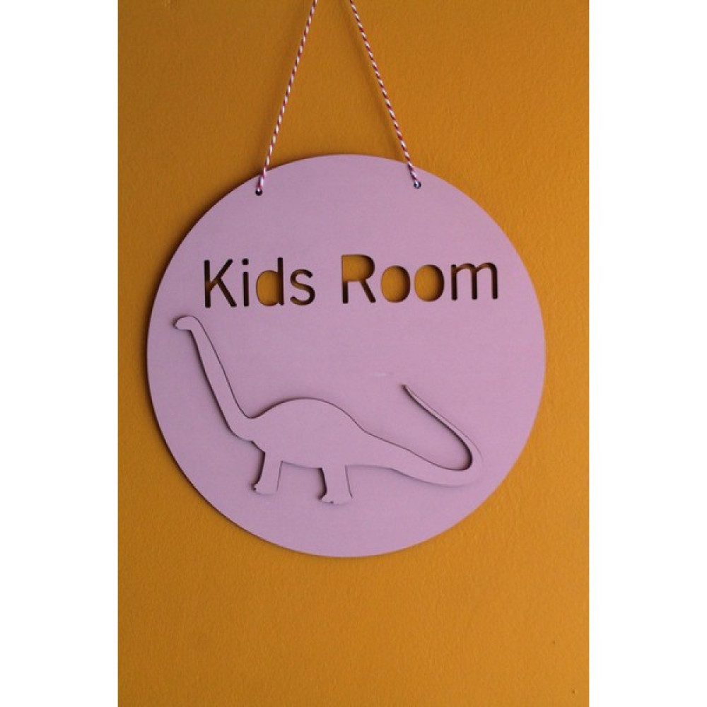 Emtory Home Dekoratif Kids Room Pembe Dinozorlu Çocuk Odası Kapı & Duvar Süsü - 25 cm Bebek Odası Duvar Süsü Fiyatı