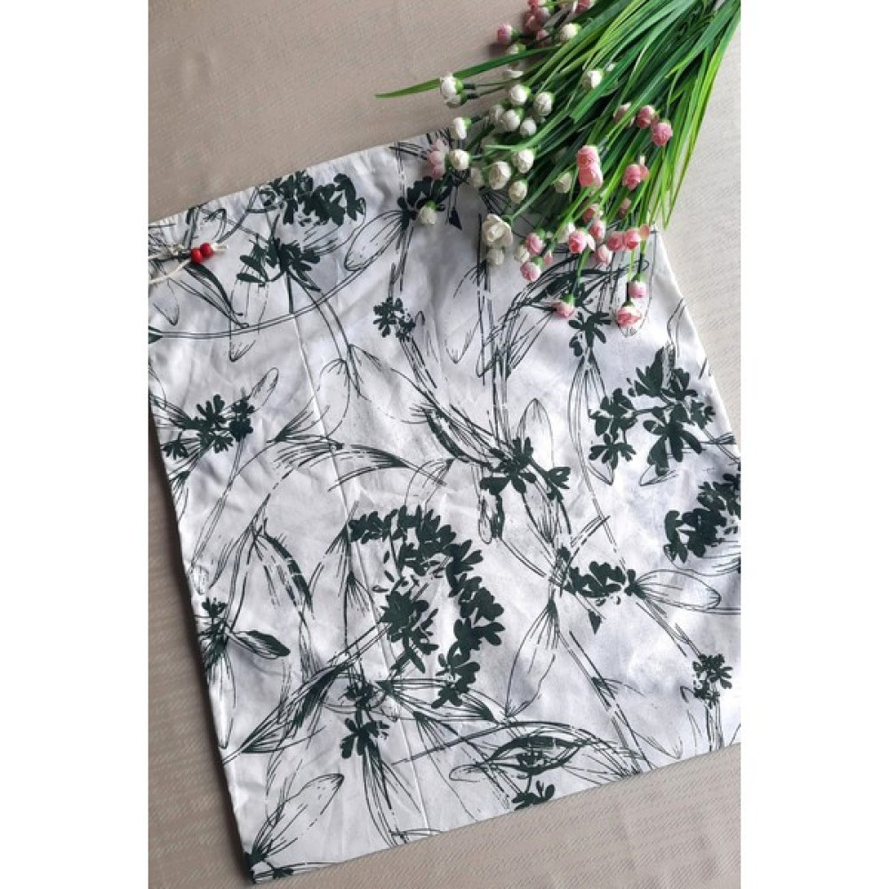 Emtory Home Yeşil Çiçekli Ekmeklik - Askılı Büzgülü Keten Ekmek Torbası 50X40CM Saklama Kapları Fiyatı