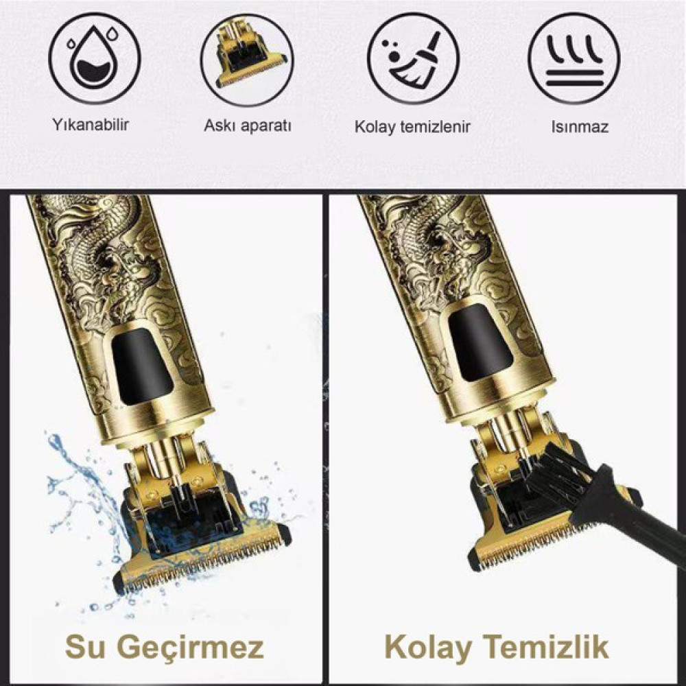 Emtu life Şarjlı T-Bıçak Komple Vücut Kılı Saç Sakal Ense Traş Makinesi Erkek Tıraş Ürünleri Fiyatı