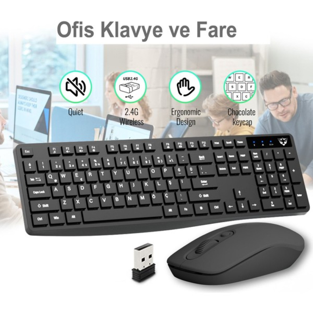Emtu Life SC601 Kablosuz Klavye Mouse Set Siyah USB Türkçe Q Klavye - Mouse Fiyatı
