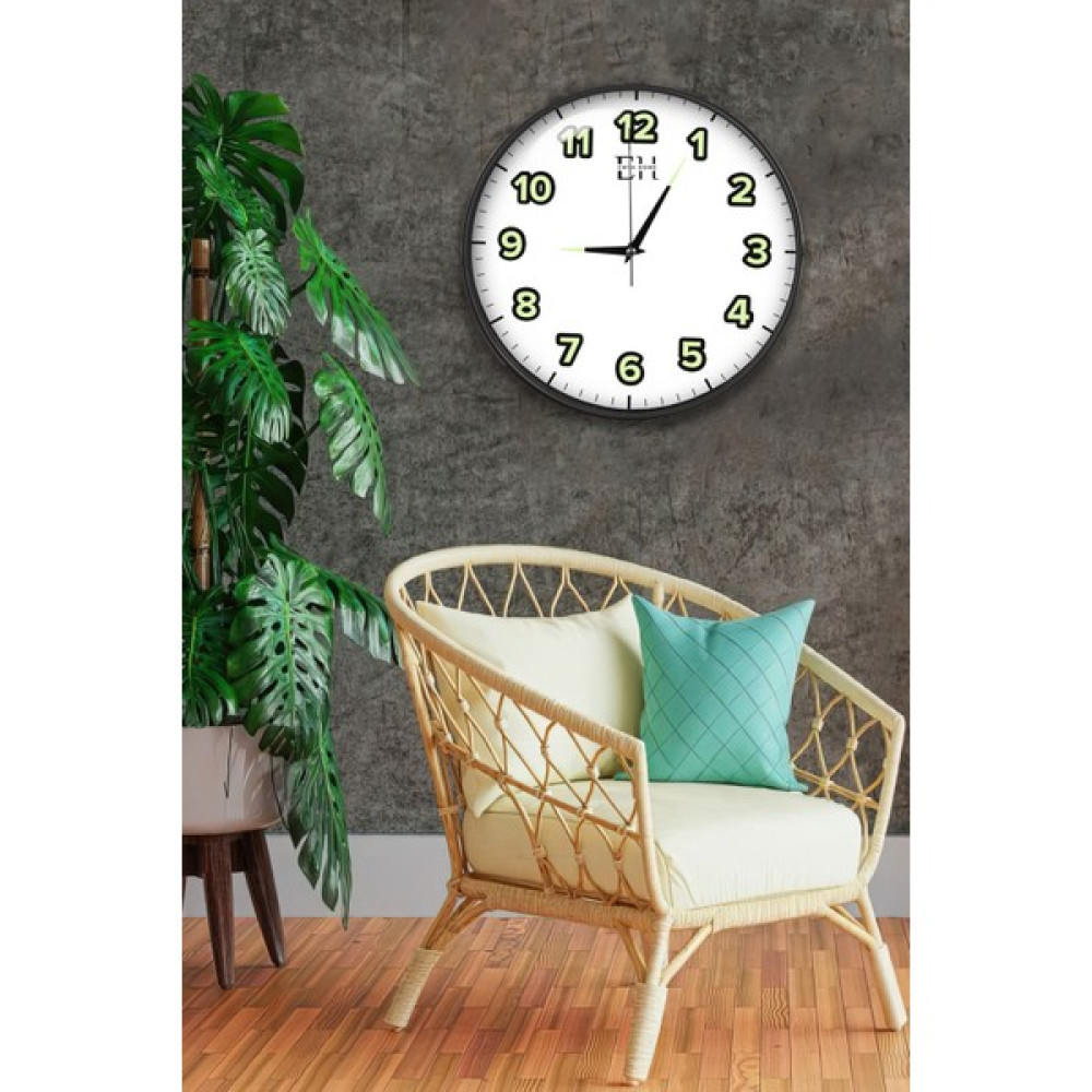 Emya Home Fosforlu Duvar Saati Antrasit - 29 cm Dekoratif Saat Fiyatı