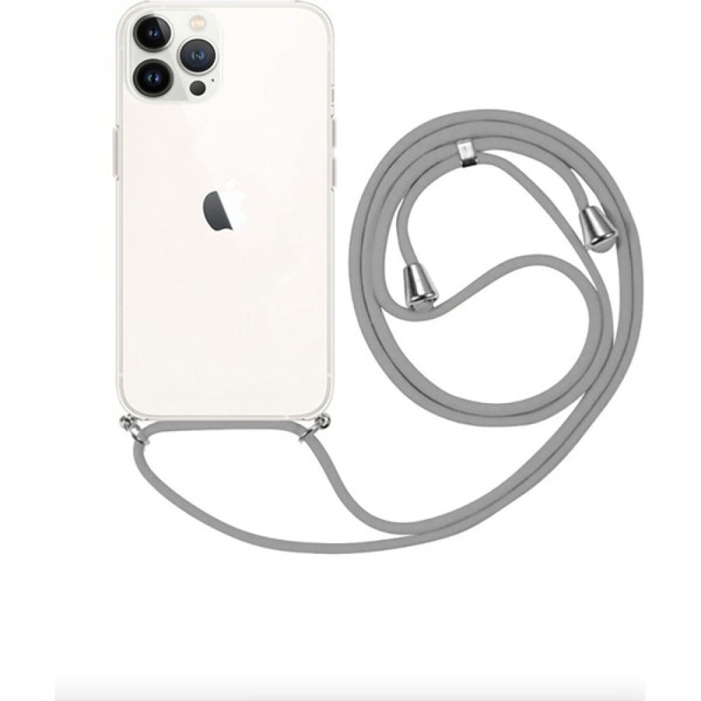 Emybox Iphone 11 Pro Uyumlu Boyundan Askılı Şeffaf Darbe Emici Antishock Silikon Telefon Kılıfı - Gri Cep Telefonu Kılıfı Fiyatı