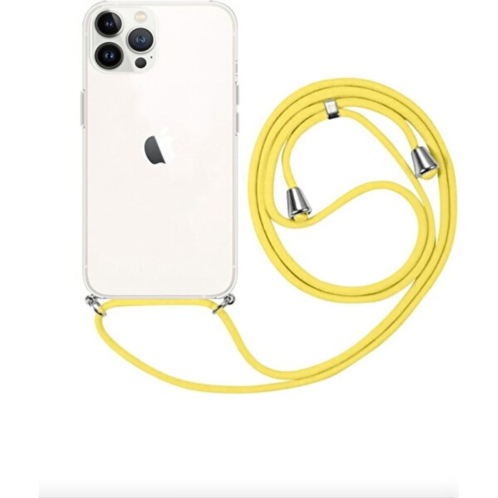 Emybox Iphone 11 Pro Uyumlu Boyundan Askılı Şeffaf Darbe Emici Antishock Silikon Telefon Kılıfı - Sarı Cep Telefonu Kılıfı Fiyatı