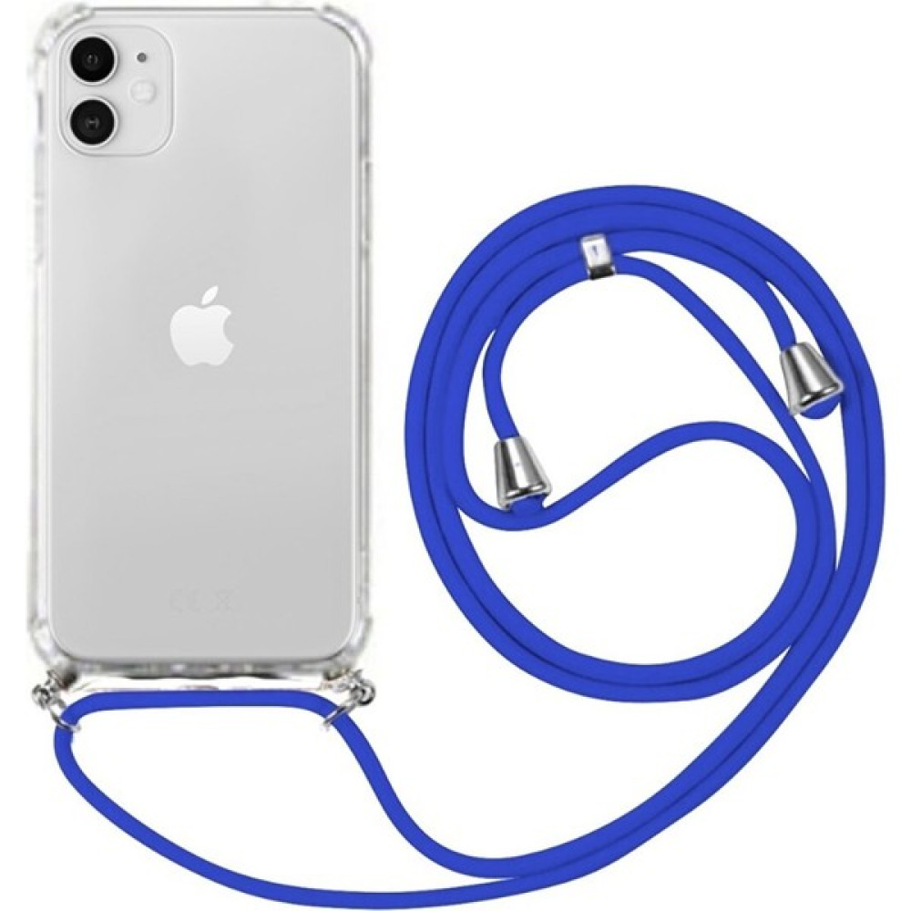 Emybox Iphone 11 Uyumlu Boyundan Askılı Şeffaf Darbe Emici Antishock Silikon Telefon Kılıfı - Lacivert Cep Telefonu Kılıfı Fiyatı
