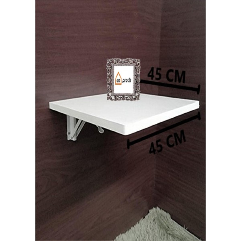En Pratik Beyaz Katlanır Duvara Monte Çalışma Masası 45/45 Yemek & Mutfak Masası Fiyatı