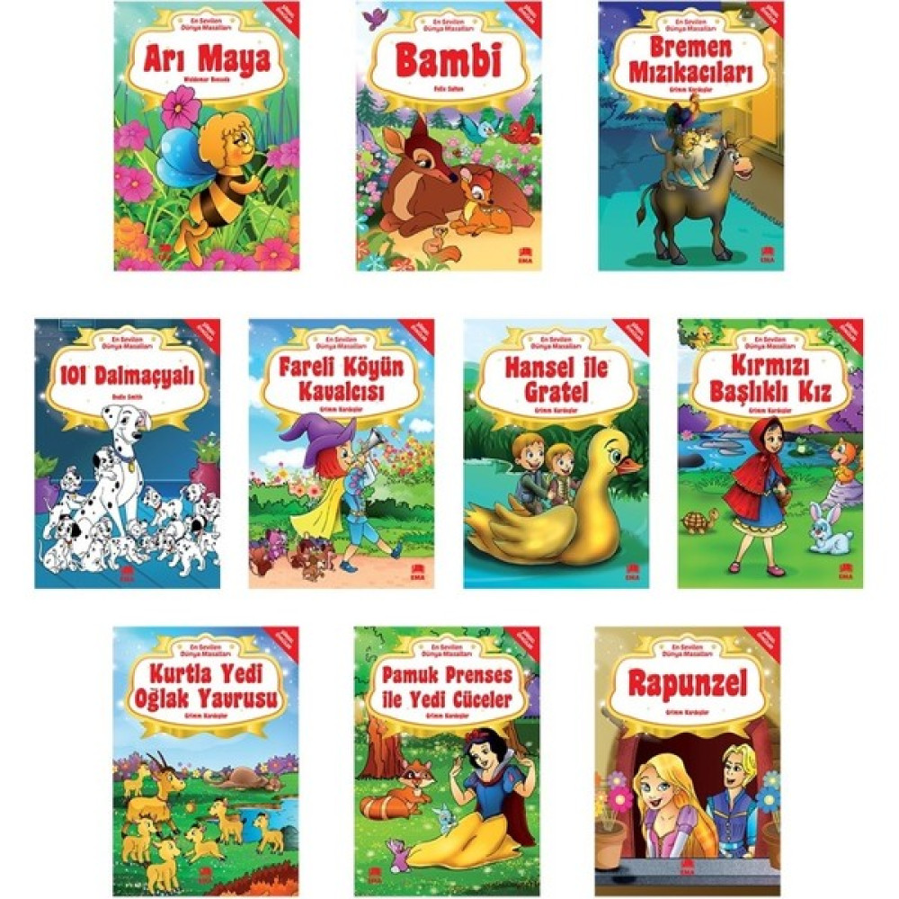 En Sevilen Dünya Masalları (10-Kitap-Takım-Büyük-Boy) Çocuk Öykü Fiyatı