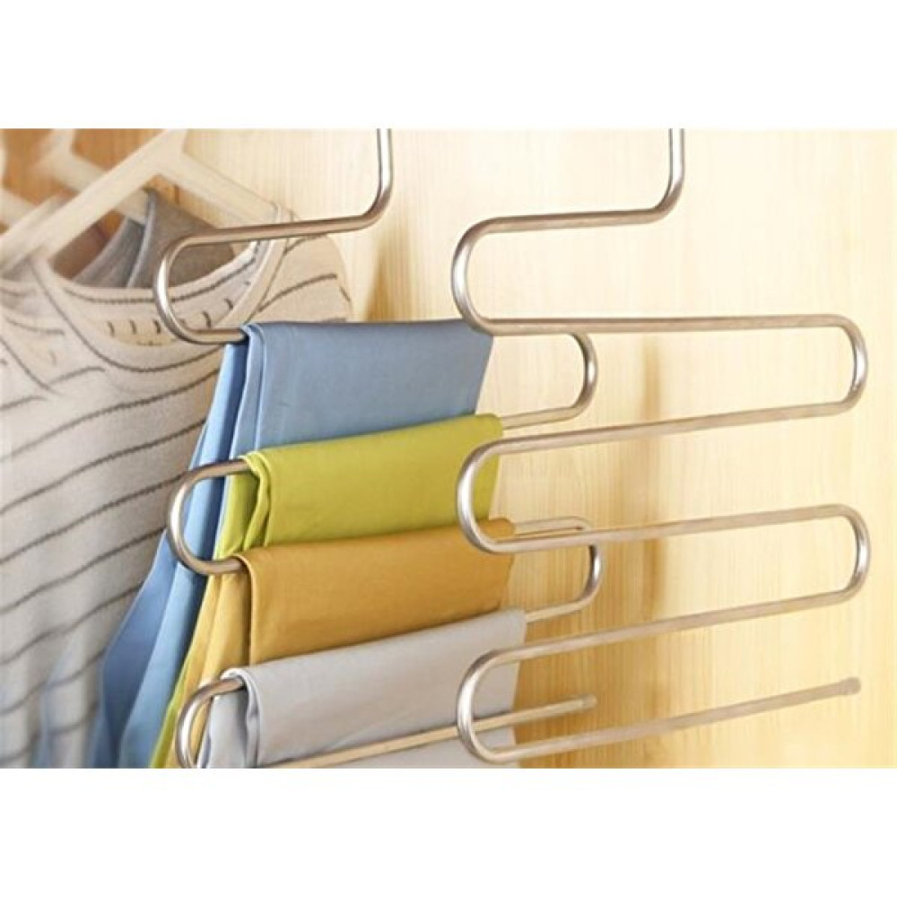 En Yeni Ürün Pantolon Askılığı, Bluz Elbise Askılığı,5 Katlı Metal Askılık - Krom Eşya Saklama / Düzenleme Fiyatı