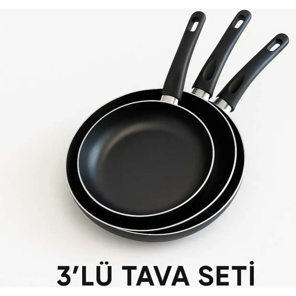 Enashop 3'lü Teflon Tava Sahan Seti 16-20-24 cm Diğer Fiyatı