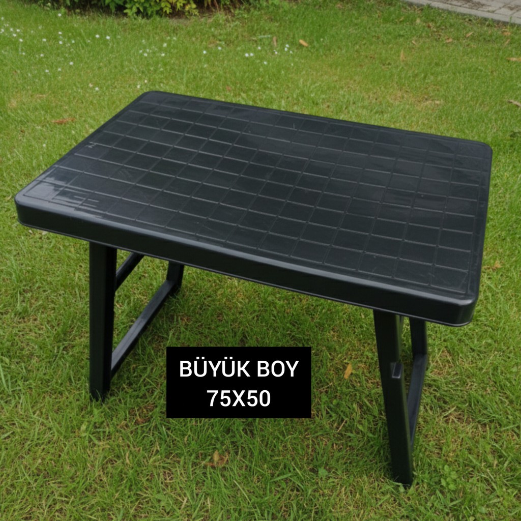 Enashop Piknik Masası Büyük Boy 75X50 Yükseklik 57CM Siyah Kamp & Piknik Masası Fiyatı