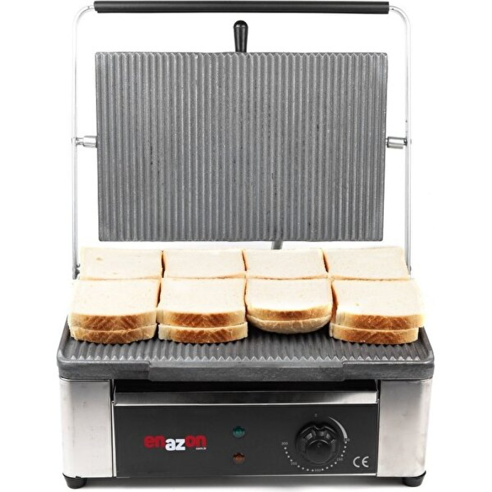 Enazon 16 Dilim Elektrikli Döküm Tost Makinesi 1550 Watt Döküm :40X27 cm Tel Fırça Hediyeli. - Inox Tost Makineleri Fiyatı