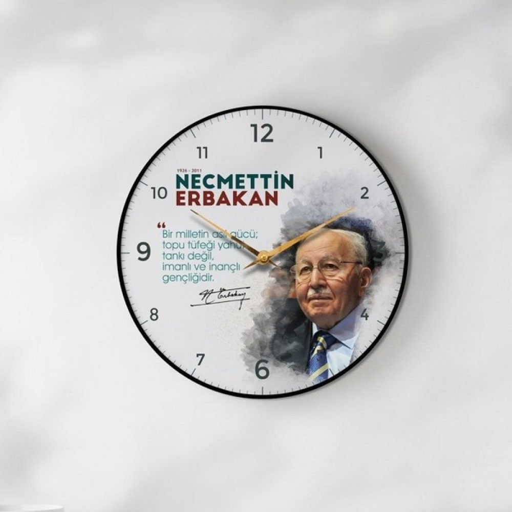 Enbaba Erbakan Hatıra Duvar Saati Dekoratif Saat Fiyatı