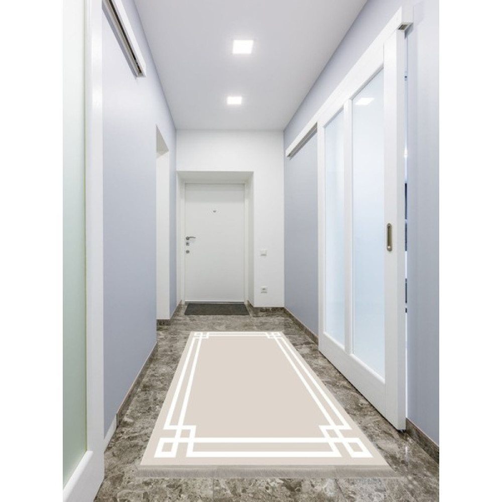 ENBE Collection Enbe Ekonomik Yıkanabilir Kaymaz Taban Yolluk Antre Hol Koridor E-MD-0066N - 100 x 500 cm - Kahve Yolluk Fiyatı