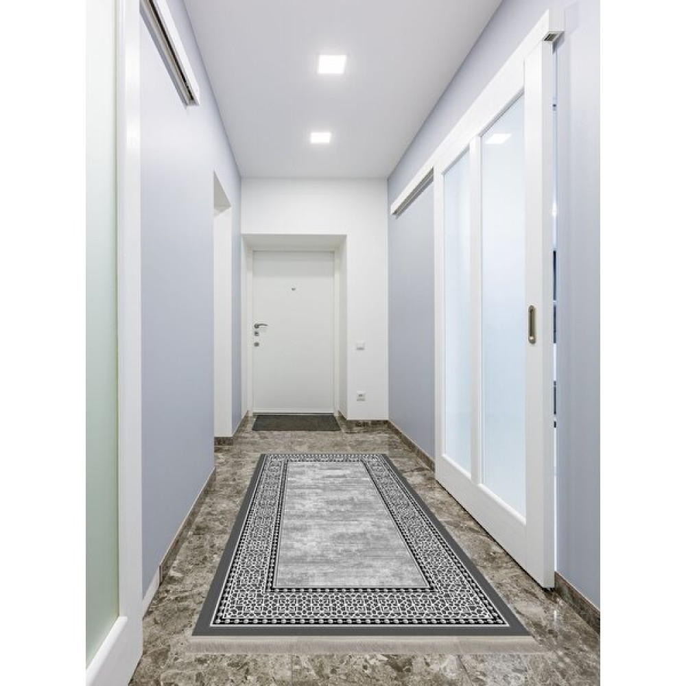 ENBE Collection Enbe Ekonomik Yıkanabilir Kaymaz Taban Yolluk Antre Hol Koridor E-MD-0135A - 40 x 60 cm - Gri Yolluk Fiyatı