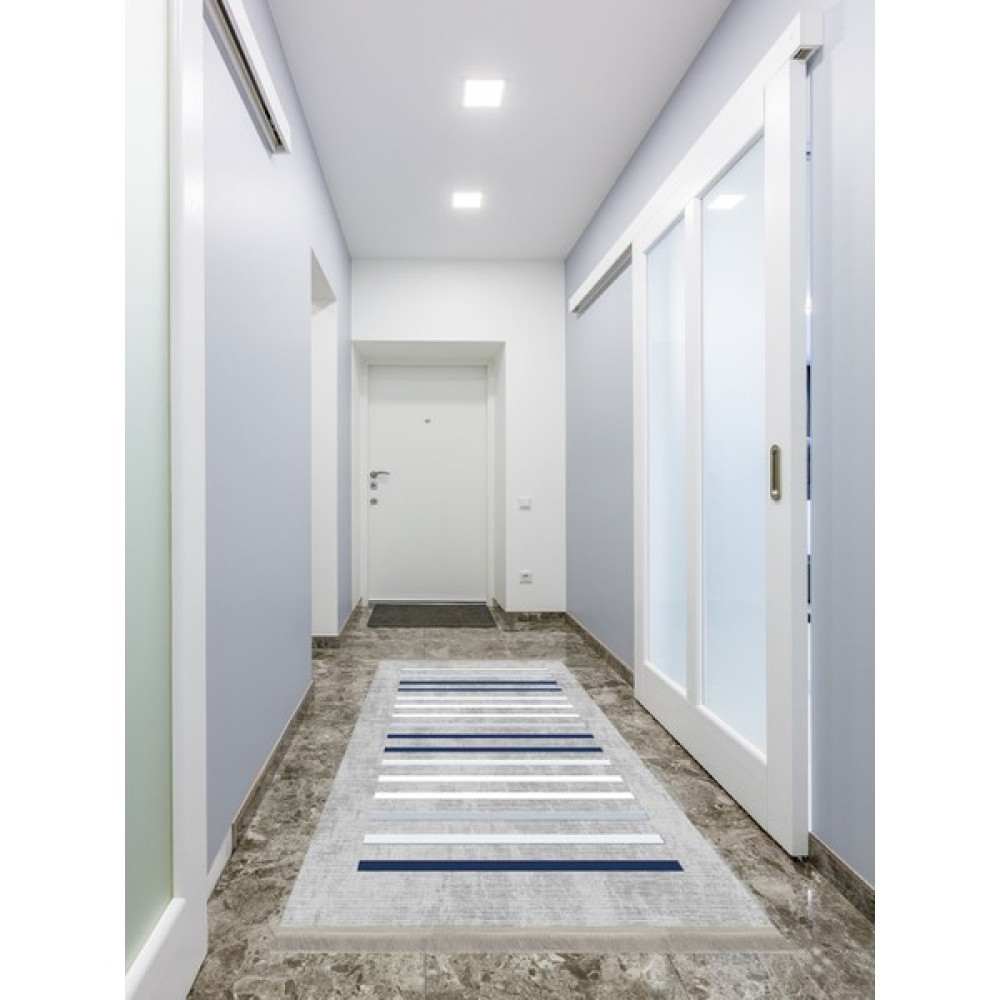 ENBE Collection Enbe Ekonomik Yıkanabilir Kaymaz Taban Yolluk Antre Hol Koridor E-MD-0150C - 40 x 60 cm - Mavi Yolluk Fiyatı