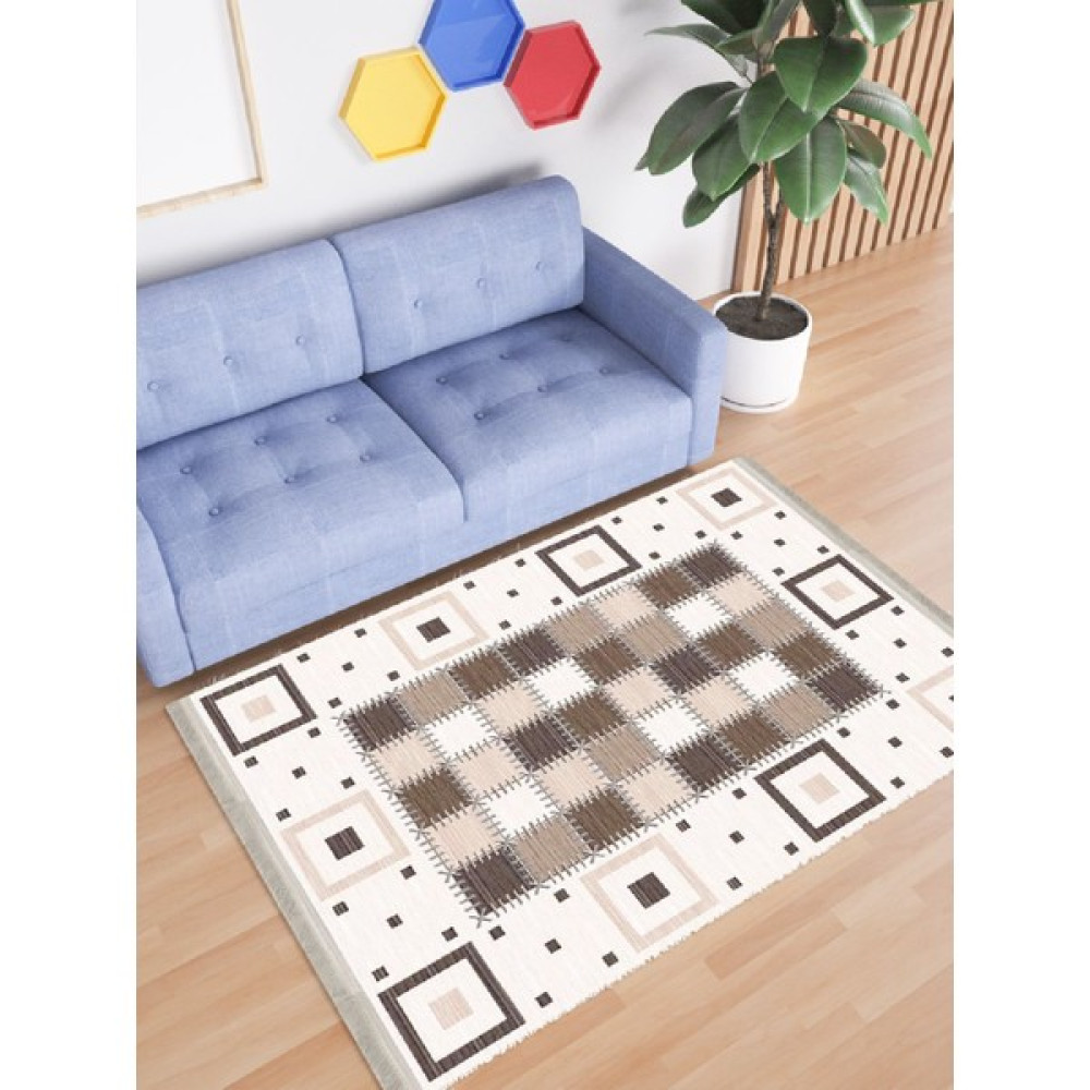 ENBE Collection Enbe Ekonomik Yıkanabilir Kaymaz Toz Tutmaz Taban Halı E-Pw-8033b - 40 x 60 cm - Kahve Salon Halısı Fiyatı