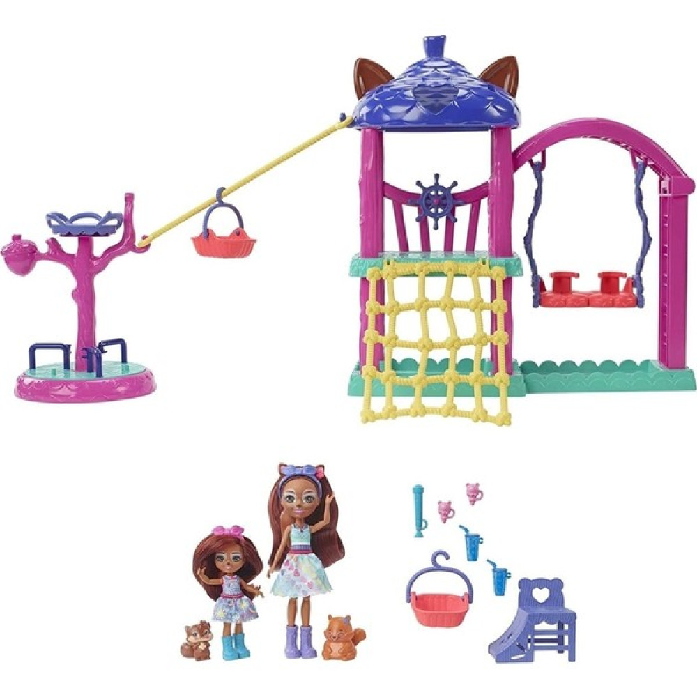 Enchantimals Oyun Parkı Seti 30 cm 2 Bebek 3 Hayvan Figürü ve Aksesuarlarıyla - Renkli Oyuncak Fiyatı